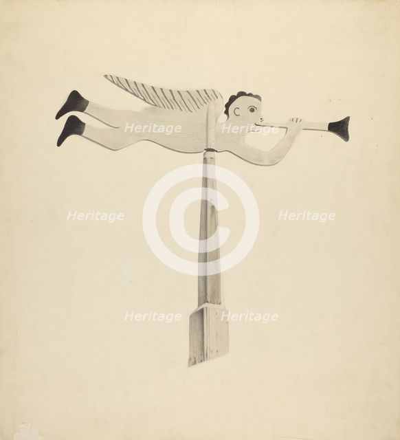 Weather Vane - Angel Gabriel, c. 1938. Creator: Howard Weld.