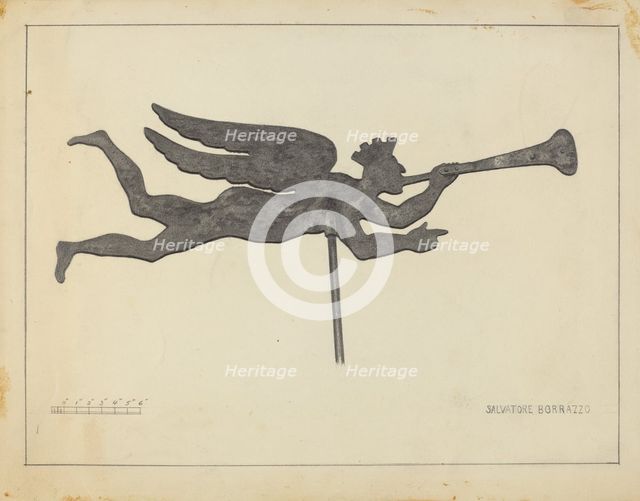 Weather Vane - Angel Gabriel, c. 1939. Creator: Salvatore Borrazzo.