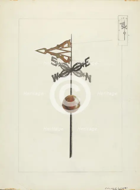 Weather Vane, c. 1936. Creator: Edward L Loper.