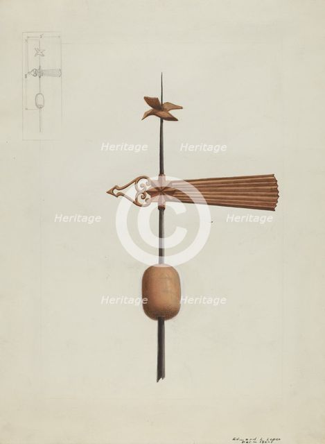 Weather Vane, c. 1936. Creator: Edward L Loper.