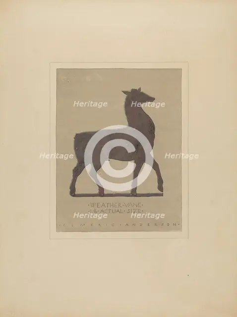 Weather Vane, c. 1936. Creator: Elmer G Anderson.