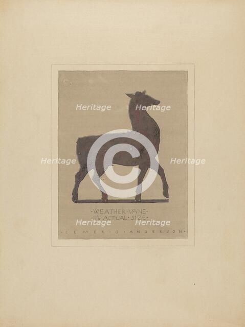 Weather Vane, c. 1936. Creator: Elmer G Anderson.