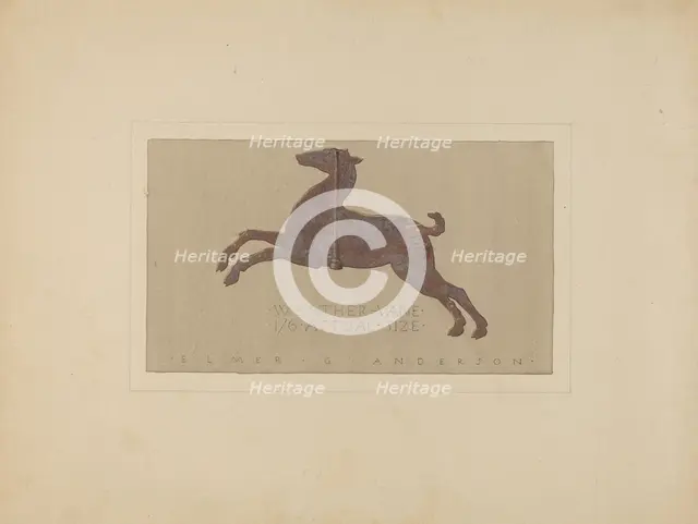 Weather Vane, c. 1936. Creator: Elmer G Anderson.
