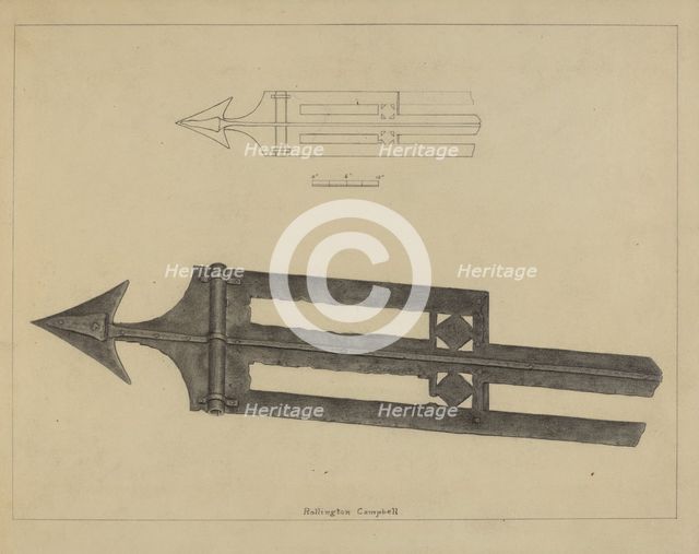 Weather Vane, c. 1936. Creator: Rollington Campbell.