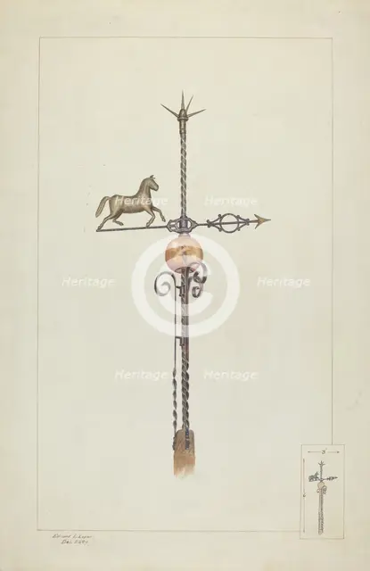 Weather Vane, c. 1937. Creator: Edward L Loper.