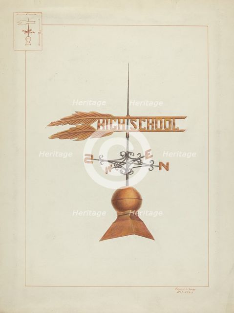 Weather Vane, c. 1937. Creator: Edward L Loper.