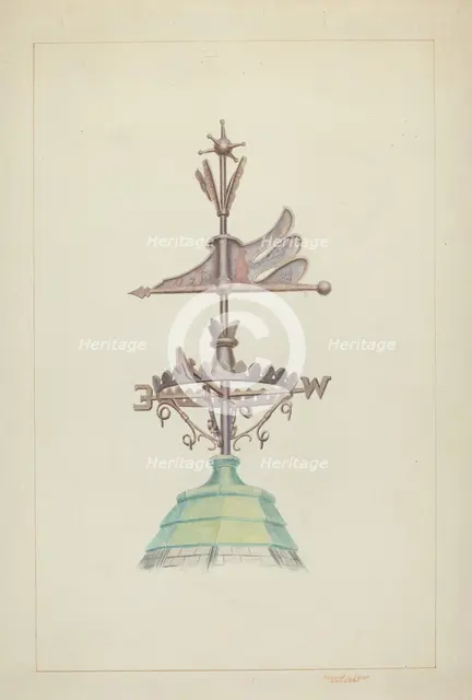 Weather Vane, c. 1937. Creator: Edward L Loper.