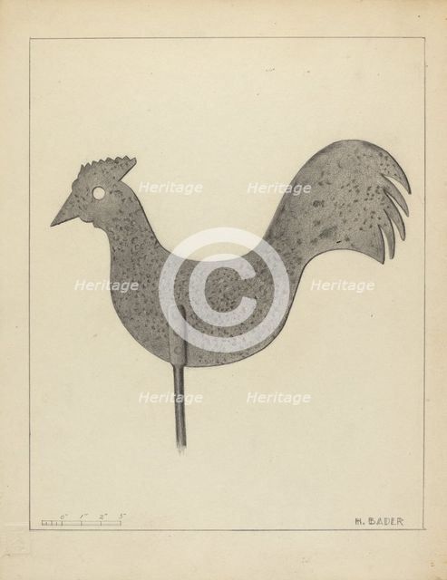 Weather Vane, c. 1937. Creator: Herman Bader.