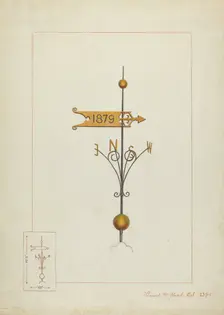 Weather Vane, c. 1937. Creator: Vincent P Rosel