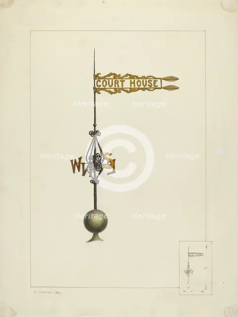 Weather Vane, c. 1938. Creator: Ralph Morton.