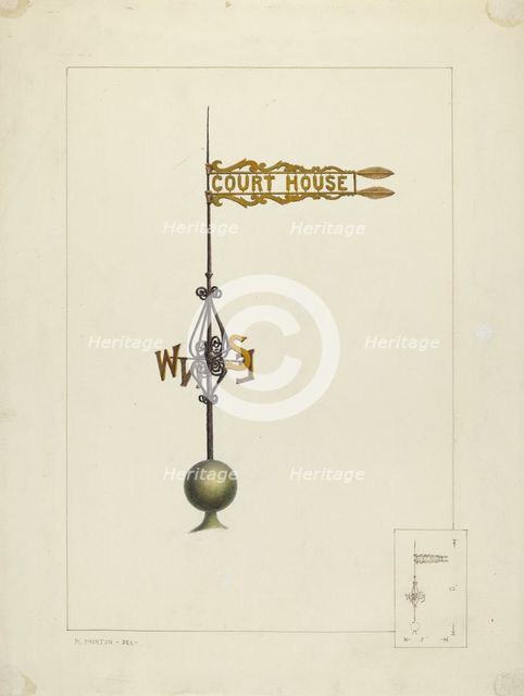 Weather Vane, c. 1938. Creator: Ralph Morton.
