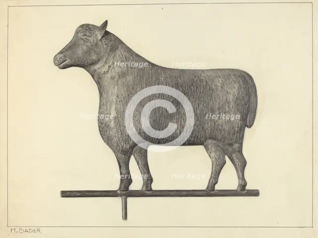 Weather Vane, c. 1939. Creator: Herman Bader.