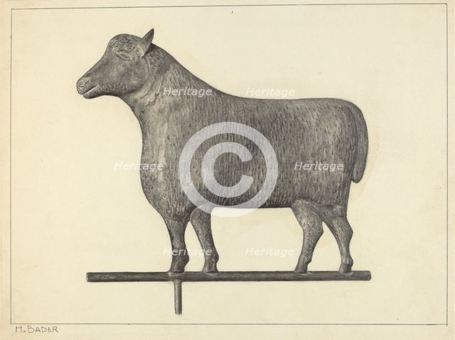 Weather Vane, c. 1939. Creator: Herman Bader.