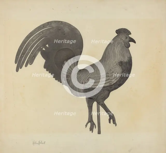 Weather Vane - Cock, c. 1938. Creator: Helen Hobart.