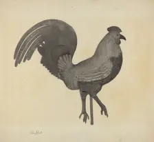 Weather Vane - Cock, c. 1938. Creator: Helen Hobart