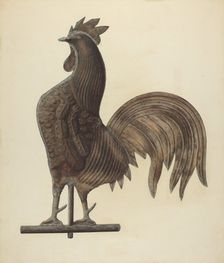 Weather Vane - Cock, c. 1938. Creator: Selma Sandler