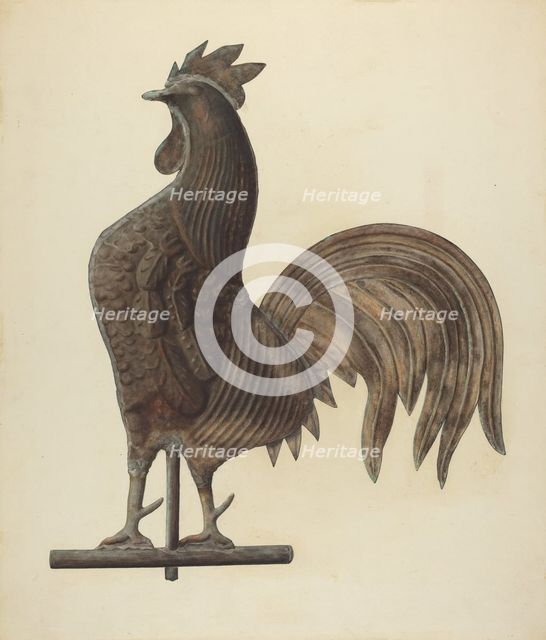 Weather Vane - Cock, c. 1938. Creator: Selma Sandler.