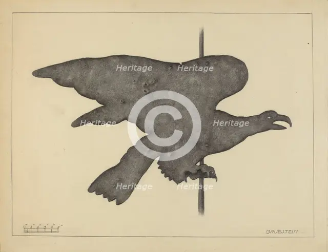 Weather Vane - Eagle, c. 1937. Creator: Milton Grubstein.