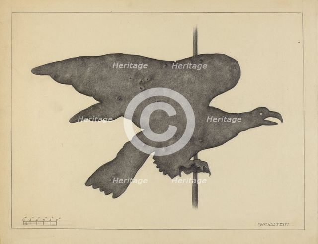 Weather Vane - Eagle, c. 1937. Creator: Milton Grubstein.