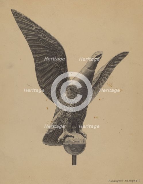 Weather Vane Finial, c. 1936. Creator: Rollington Campbell.
