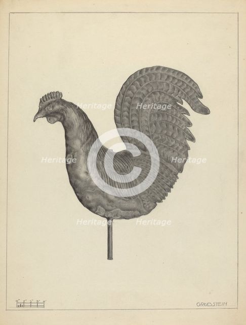 Weather Vane Finial, c. 1937. Creator: Milton Grubstein.