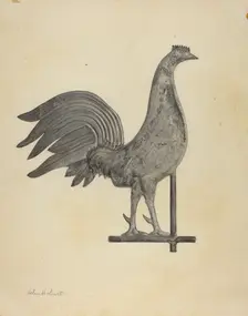 Weather Vane Finial, c. 1938. Creator: Helen Hobart