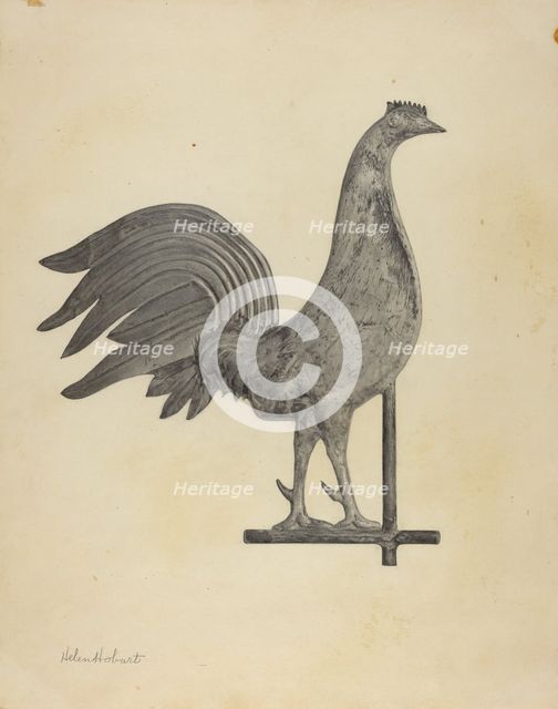 Weather Vane Finial, c. 1938. Creator: Helen Hobart.