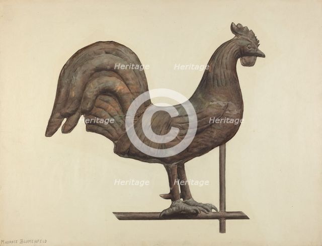 Weather Vane Finial, c. 1938. Creator: Maurice Blumenfeld.