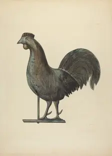 Weather Vane Finial, c. 1938. Creator: Mina Lowry