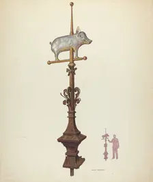 Weather Vane Finial, c. 1941. Creator: Adolph Opstad