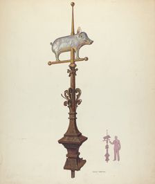 Weather Vane Finial, c. 1941. Creator: Adolph Opstad