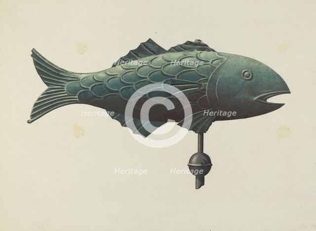 Weather Vane (Fish), 1935/1942. Creator: Unknown.