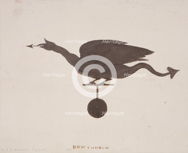 Weather vane from St Mary-le-Bow, London, c1850. Artist: JS Gardener