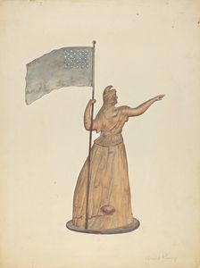 Weather Vane - "Goddess of Liberty", c. 1937. Creator: David Ramage