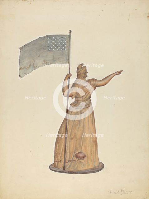 Weather Vane - "Goddess of Liberty", c. 1937. Creator: David Ramage.
