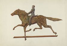 Weather Vane - Horse and Rider, 1937. Creator: Victor F Muollo