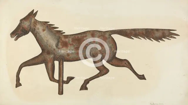 Weather Vane - Horse, c. 1940. Creator: Nicholas Amantea.