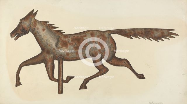 Weather Vane - Horse, c. 1940. Creator: Nicholas Amantea.