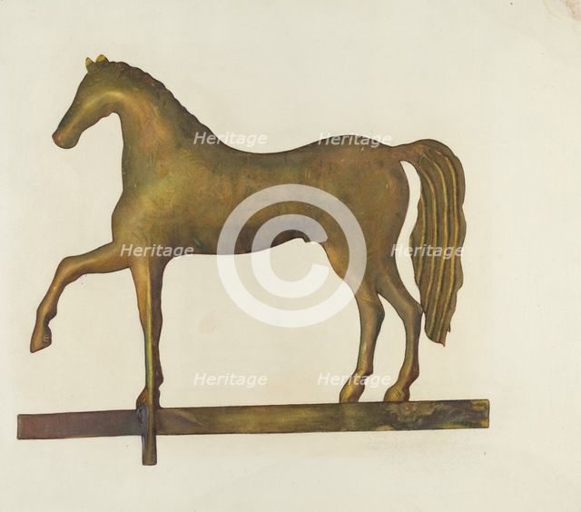 Weather Vane Horse, c. 1940. Creator: Gertrude Koch.