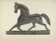 Weather Vane - Horse, c. 1939. Creator: Herman Bader