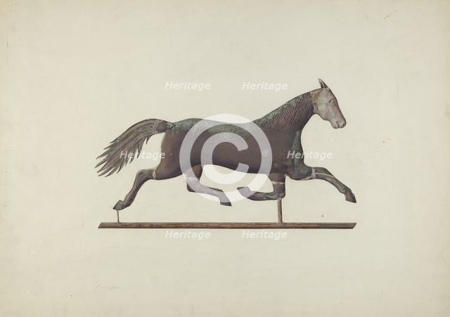 Weather Vane - Horse, c. 1939. Creator: Sadie Berman.