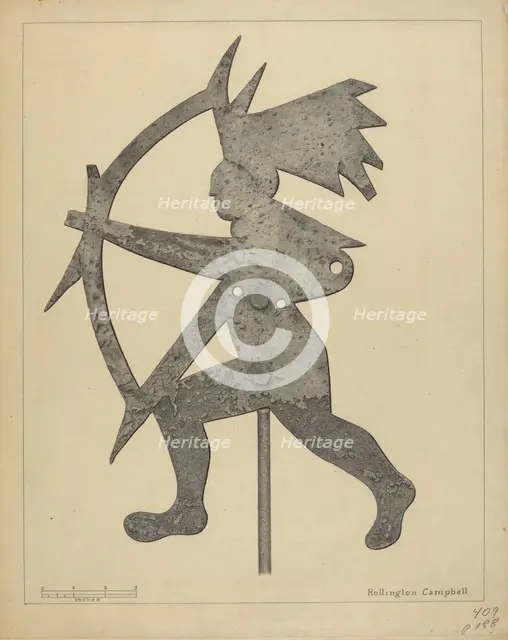 Weather Vane (Indian), c. 1936. Creator: Rollington Campbell.