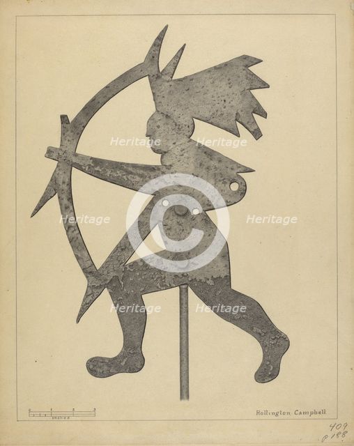 Weather Vane (Indian), c. 1936. Creator: Rollington Campbell.