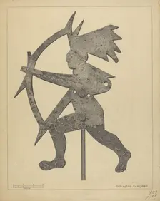 Weather Vane (Indian), c. 1936. Creator: Rollington Campbell