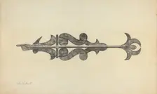 Weather Vane - Scroll with Index, c. 1938. Creator: Helen Hobart