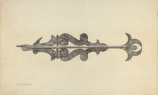 Weather Vane - Scroll with Index, c. 1938. Creator: Helen Hobart