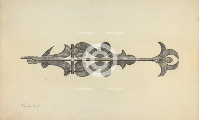 Weather Vane - Scroll with Index, c. 1938. Creator: Helen Hobart.