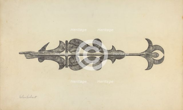 Weather Vane - Scroll with Index, c. 1938. Creator: Helen Hobart.