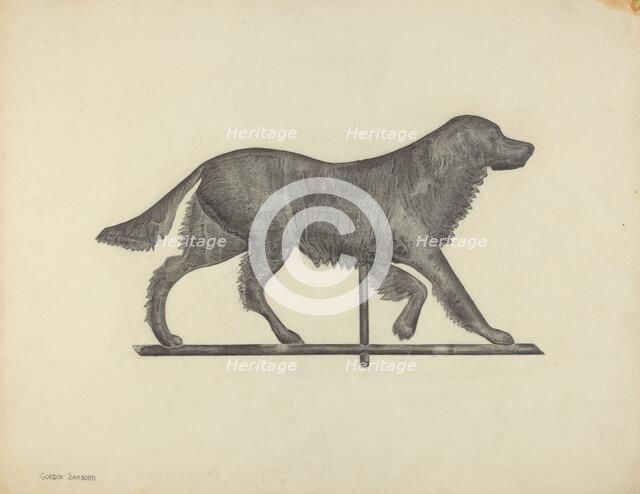 Weather Vane - Setter Dog, c. 1938. Creator: Gordon Sanborn.