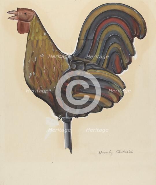 Weathercock, c. 1936. Creator: Beverly Chichester.